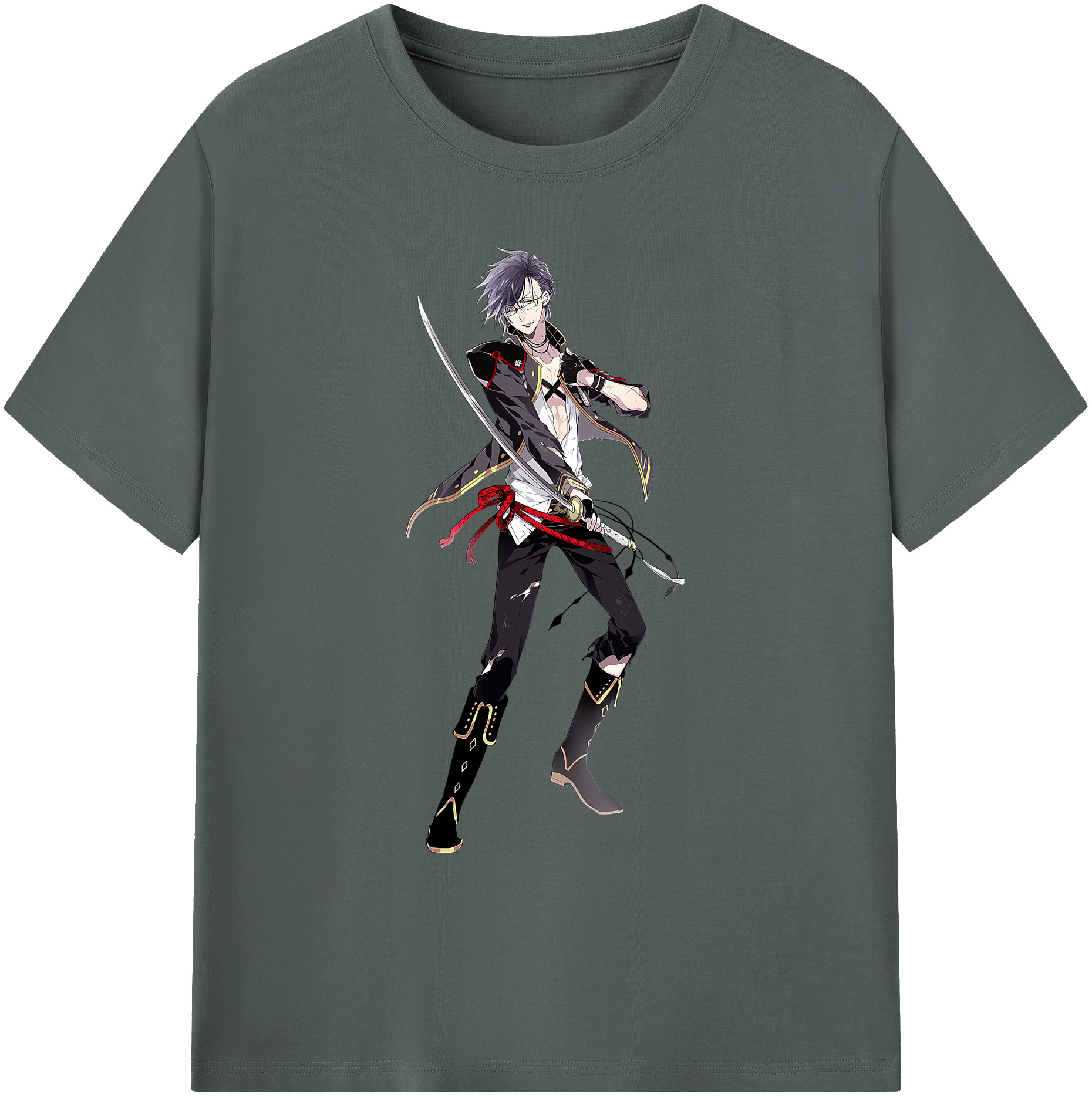 （画像用） 刀剣乱舞 Touken Ranbu 綿100％ メンズ半袖Tシャツ｜肌触りやわらか＆通気性